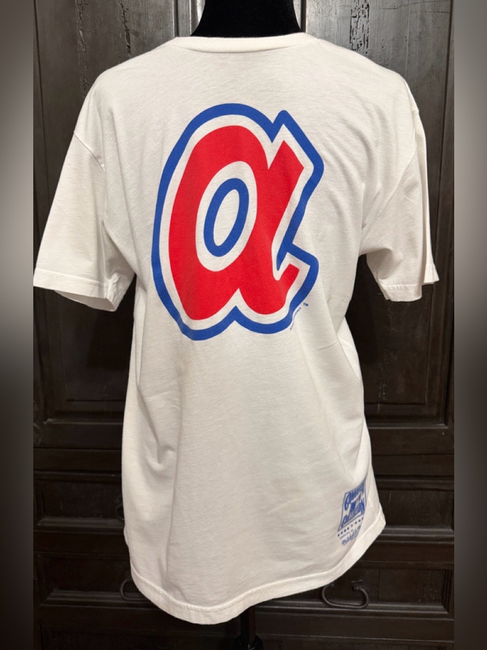 Nostalgia co Mitchell & Ness ATL Braves White T-Shirt - Size L
